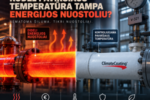 Kar&scaron;ti vamzdynai ir technologinė įranga: kodėl pavir&scaron;iaus temperatūra tampa energijos nuostoliu?